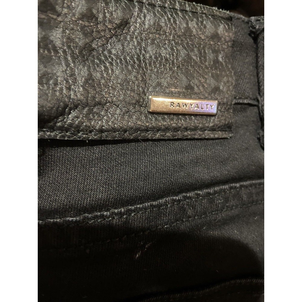 Rawyalty Mens Black Straight Leg Jeans Size 36 - Picture 6 of 7